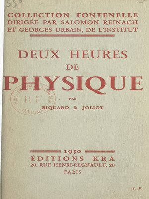 cover image of Deux heures de physique